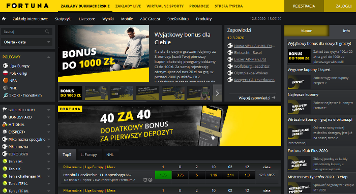 Fortuna - zakłady bukmacherskie online