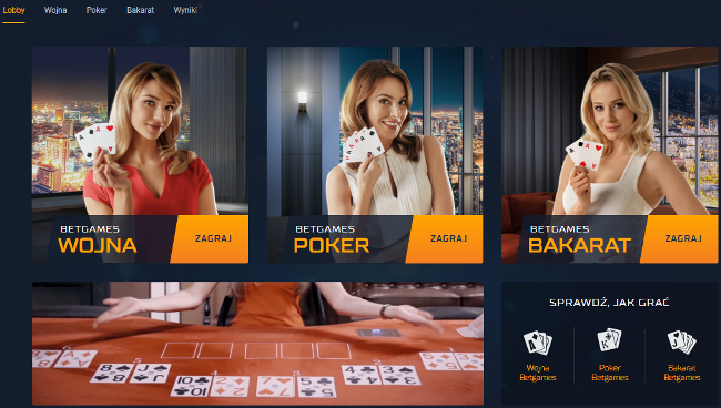 Zakłady na gry karciane w STS to oferta unikalna na skalę krajową STS - BetGames
