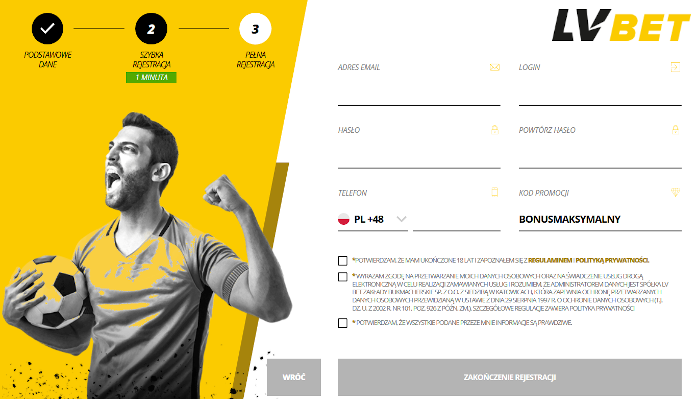 LVBet - szybka rejestracja