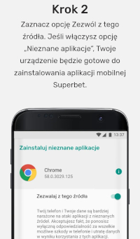Superbet - aplikacja na Androida