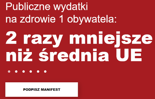 Manifest kampanii „Polska to chory kraj” powoływał się na statystyki dotyczące polskiej i unijnej służby zdrowia Kampania „Polska to chory kraj” - manifest