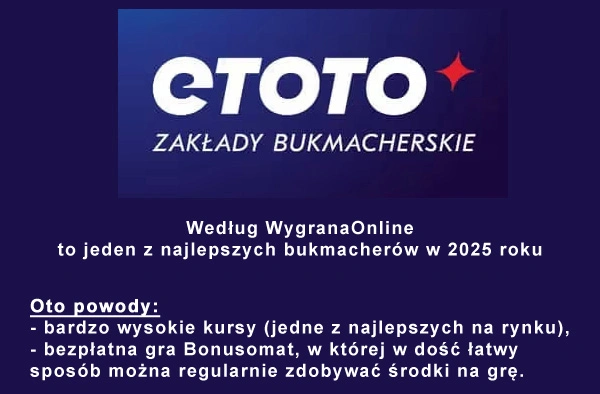 Zalety bukmachera ETOTO
