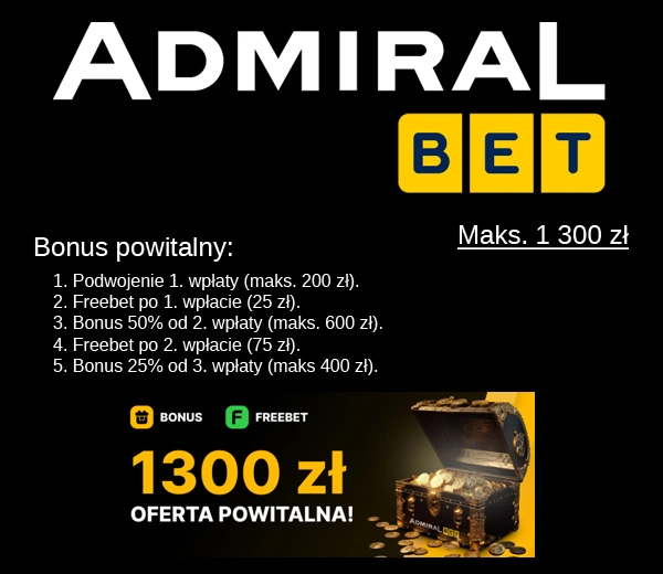 bonus bukmachera AdmiralBet