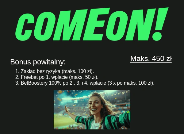bonus bukmachera ComeOn