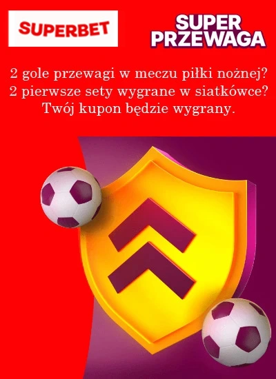 Dzięki tej promocji wystarczy aby obstawiony przez Ciebie zespół wypracował odpowiednią przewagę w meczu, a kupon automatycznie zostanie rozliczony jako wygrany, bez względu na to jakim wynikiem mecz ten się ostatecznie zakończy Superbet - Superprzewaga