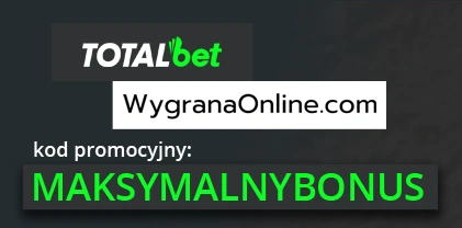 Aktualny kod promocyjny TOTALbet to: MAKSYMALNYBONUS TOTALbet kod promocyjny: MAKSYMALNYBONUS