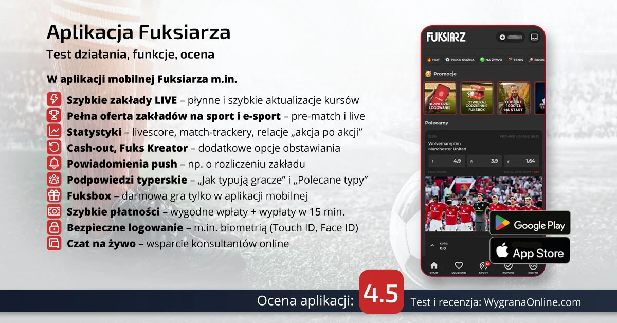 Aplikacja Fuksiarza ułatwia obstawianie zakładów przez smartfon czy tablet Fuksiarz aplikacja