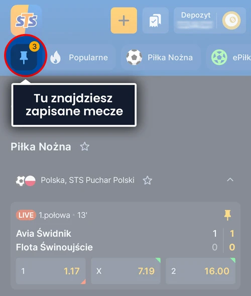 STS aplikacja - oferta live