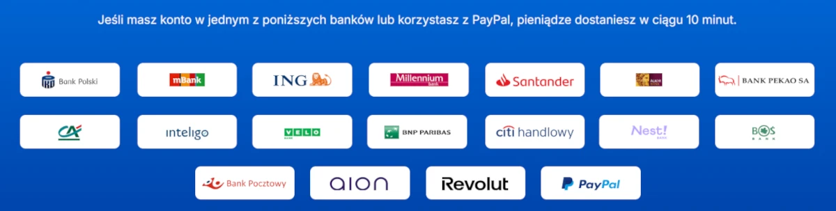 STS - szybkie wypłaty na konta bankowe i PayPal