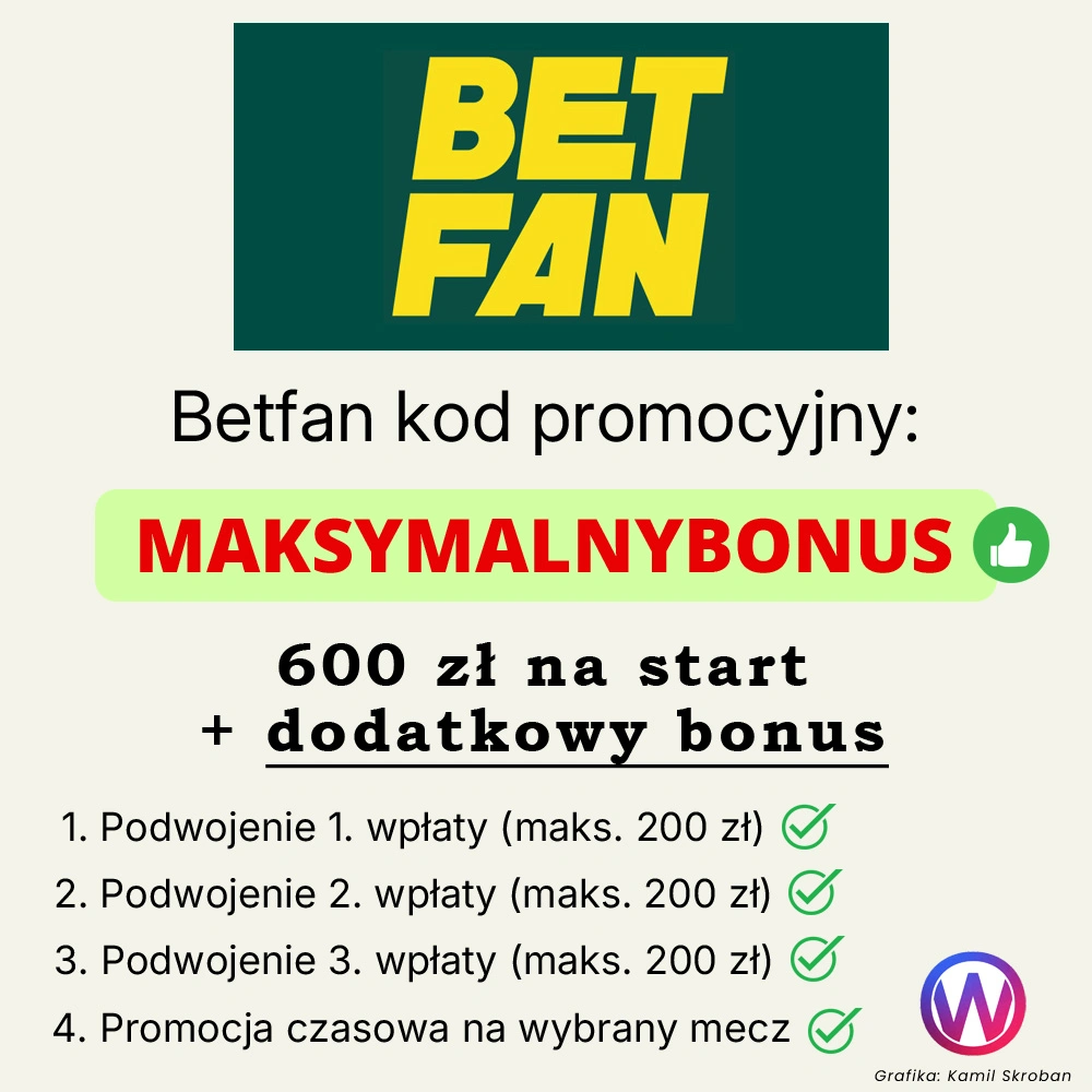 Betfan kod promocyjny: MAKSYMALNYBONUS Betfan kod promocyjny