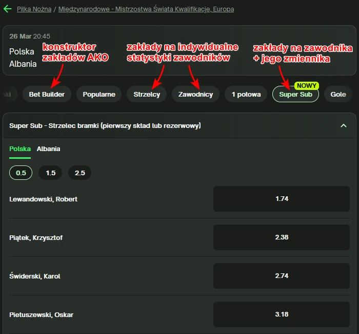 ComeOn - oferta zakładów na pikę nożną