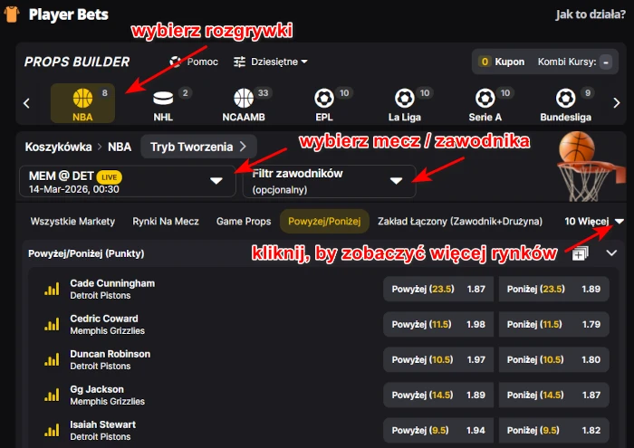 LV BET - zakłady Player Bets