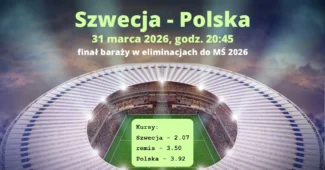 Szwecja - Polska. Kursy bukmacherskie