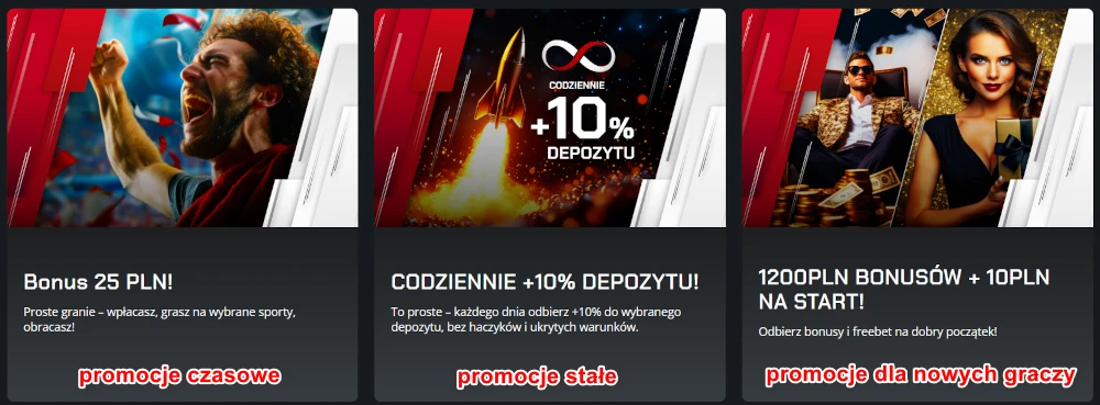 Betters - promocje powitalne, stałe i czasowe