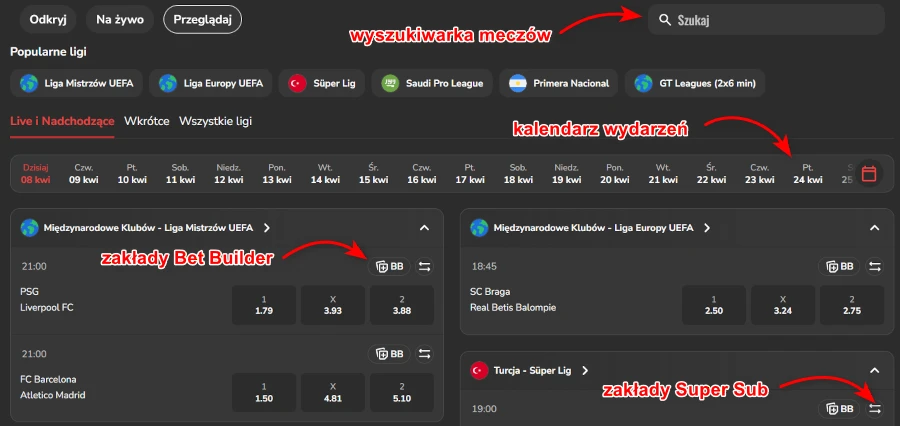 PZBuk - oferta zakładów na piłkę nożną