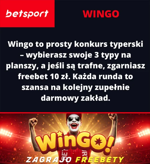 Promocja Betsport „Wingo" to bezpłatna gra typerska Betsport - Wingo