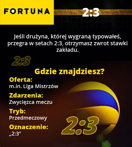 Fortuna - promocja 2:3 Safebet