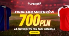 Superbet - 700 zł za wytypowanie zwycięzcy Ligi Mistrzów: PSG - Arsenal