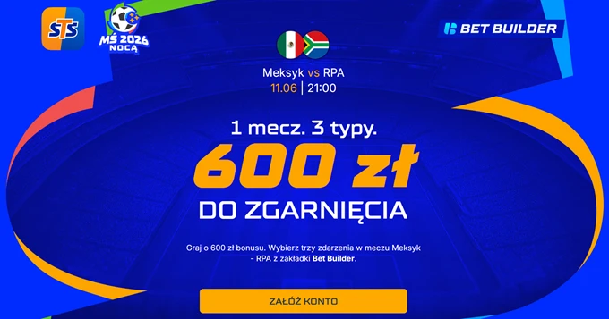 Zakład promocyjny na Mistrzostwa Świata 2026 - 600 zł bonusu w STS