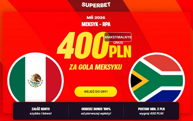 Superbet - Mistrzostwa Świata - Meksyk - RPA