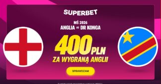 Superbet bonus: Anglia - DR Konga