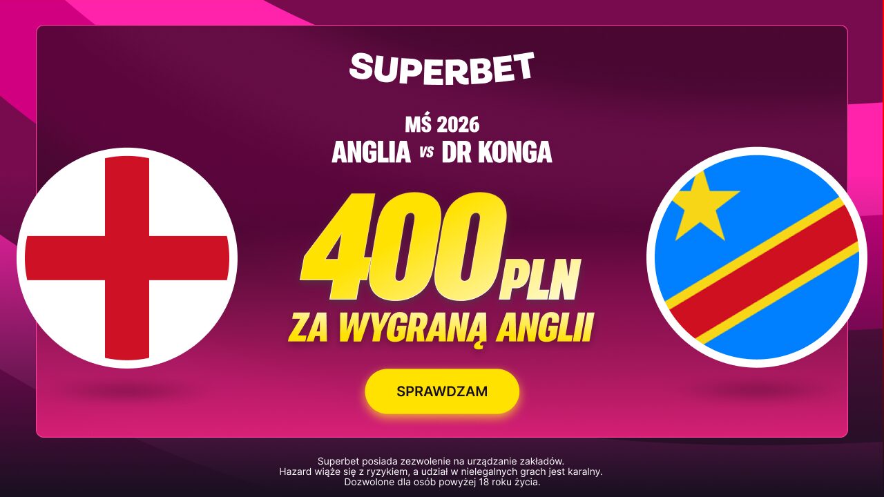 Superbet bonus: Anglia - DR Konga