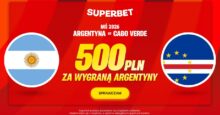 Superbet kod promocyjny – 500 zł bonus za wygraną Argentyny z Cabo Verde Superbet bonus: Argentyna - Cabo Verde