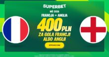 Superbet kod promocyjny – 400 zł bonus za gola Francji lub Anglii Superbet bonus: Francja - Anglia