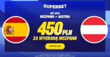 Superbet kod promocyjny – 450 zł bonus za wygraną Hiszpanii z Austrią Superbet bonus: Hiszpania - Austria
