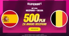 Superbet kod promocyjny – 500 zł bonus za awans Hiszpanii do 1/2 finału MŚ 2026 Superbet bonus: Hiszpania - Belgia