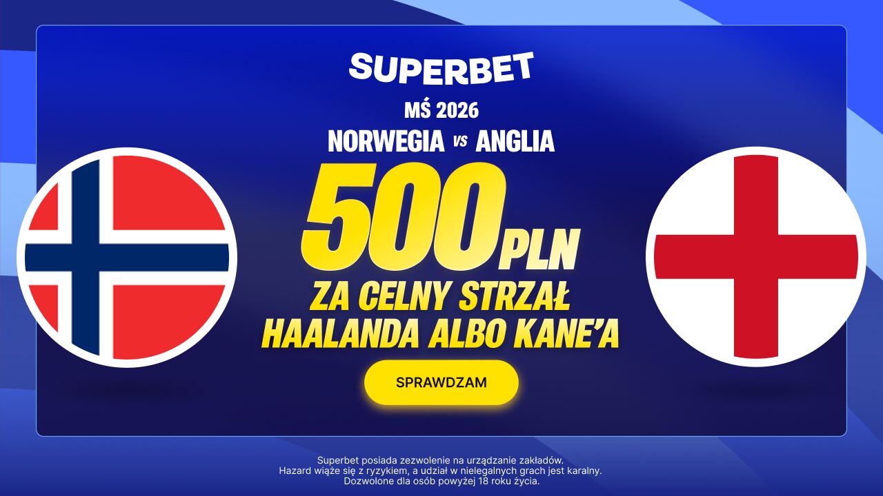 Superbet bonus: Norwegia - Anglia