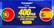 Superbet kod promocyjny – 400 zł bonus za gola Portugalii lub Hiszpanii Superbet bonus: Portugalia - Hiszpania