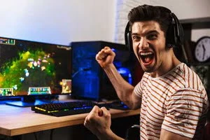 Targi gier - gracz e-sportowy