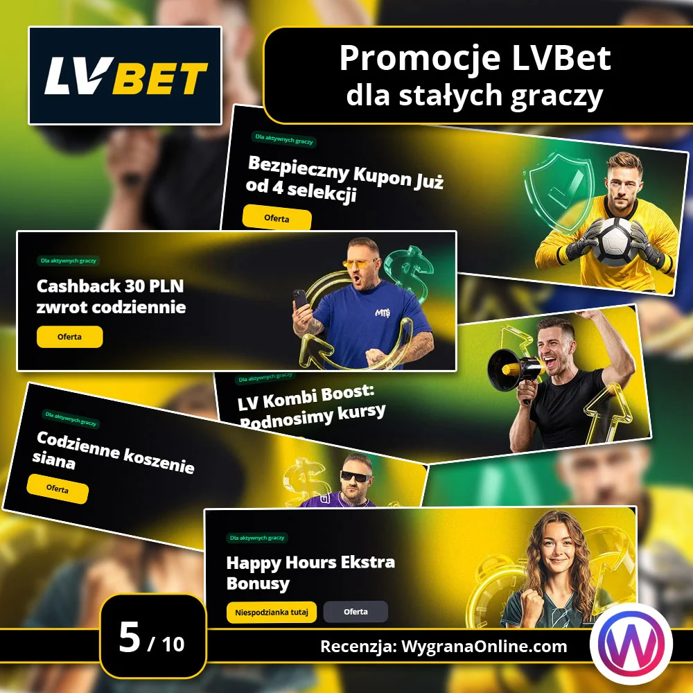 LV BET oferuje stałym graczom boosty kursowe, happy hours i wiele innych promocji LV BET promocje