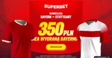 Superbet kod promocyjny – 350 zł bonus za wygraną Bayernu w meczu ze Stuttgartem Superbet bonus: Bayern Monachium - Stuttgart