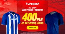 Superbet kod promocyjny – 400 zł bonus za wygraną Lecha w meczu z Klaksvik Superbet bonus: Lech Poznań - Klaksvik
