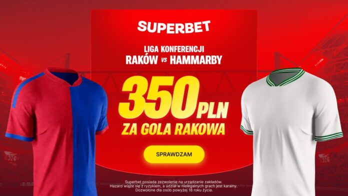 Superbet bonus: Raków Częstochowa - Hammarby