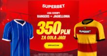 Superbet kod promocyjny – 350 zł bonus za gola Jagiellonii w meczu z Rangers Superbet bonus: Rangers - Jagiellonia Białystok