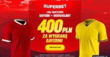 Superbet kod bonusowy – promocja 400 zł za wygraną Bayernu w meczu z Bodo/Glimt Superbet bonus: Bayern - Bodo/Glimt