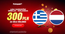 Superbet kod bonusowy – promocja 300 zł za gola Holandii z Grecją Superbet bonus: Grecja - Holandia