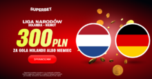 Superbet kod bonusowy – promocja 300 zł za gola Holandii lub Niemiec Superbet bonus: Holandia - Niemcy