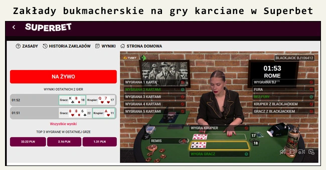 zakłady bukmacherskie na gry karciane