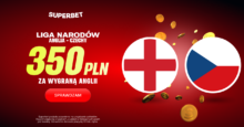 Superbet kod bonusowy – promocja 350 zł za wygraną Anglii z Czechami Superbet bonus: Anglia - Czechy