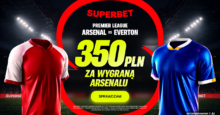 Superbet kod bonusowy – promocja 350 zł za wygraną Arsenalu z Evertonem Superbet bonus: Arsenal - Everton
