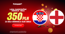 Superbet kod bonusowy – promocja 350 zł za gola Chorwacji lub Anglii Superbet bonus: Chorwacja - Anglia